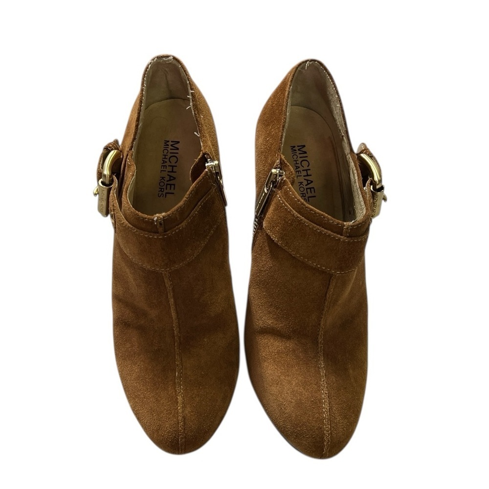 Michael Kors Buckle Suede Ankle Boots - Picture 2 of 5